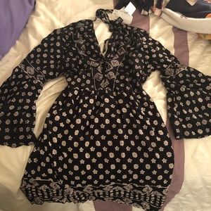 Tribal Print Bell Sleeve Dress